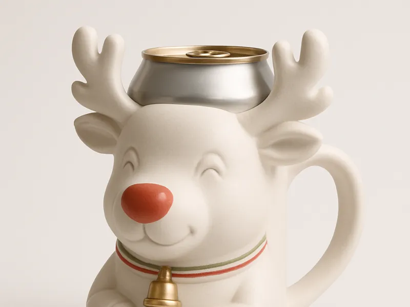Christmas can mug