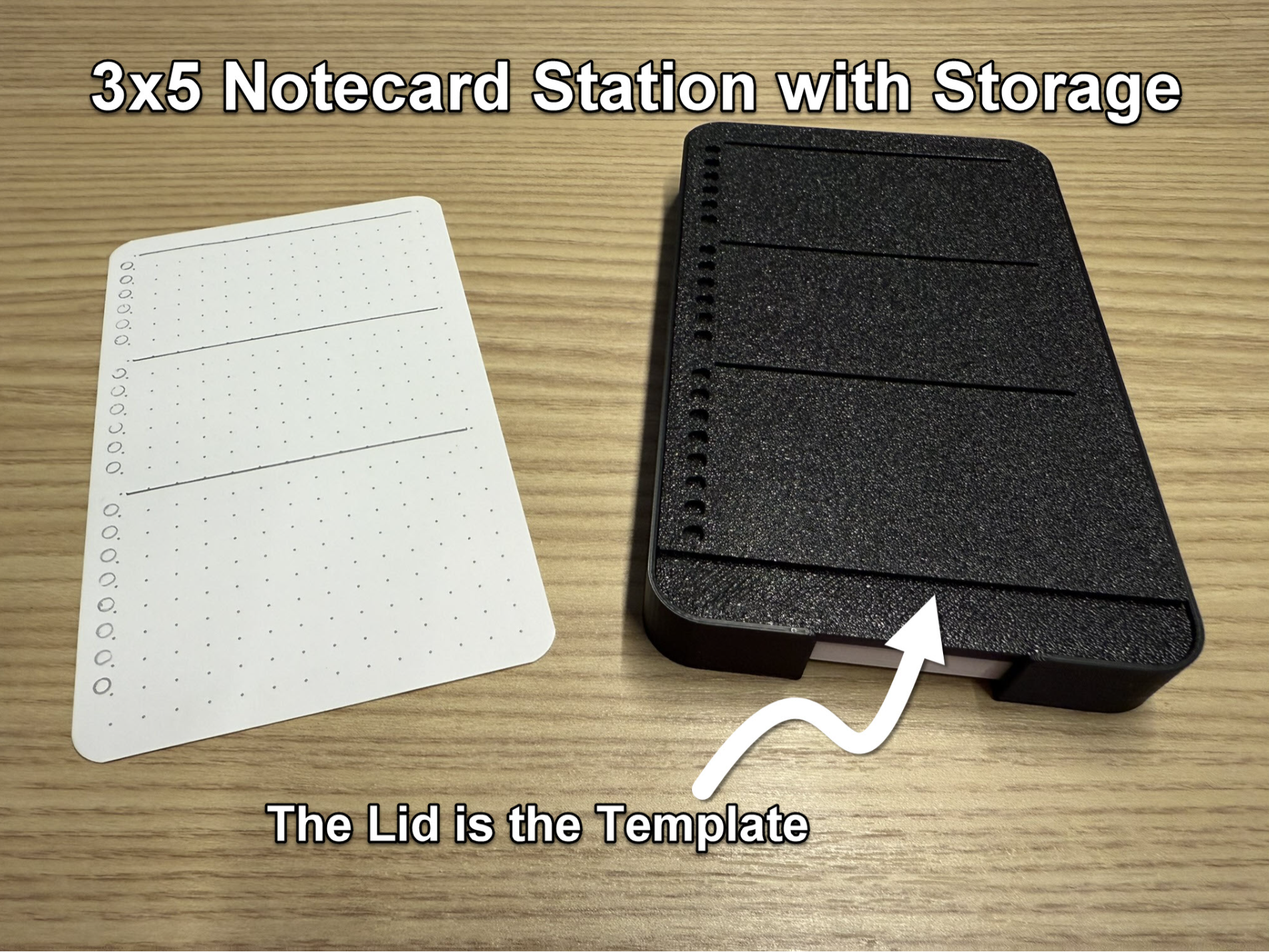 3x5 Notecard Template with Storage