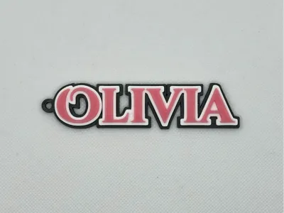 BoldName Custom Name Keychain – Olivia Edition