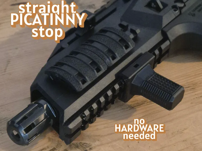 Straight Stop Picatinny *NO HARDWARE NEEDED*