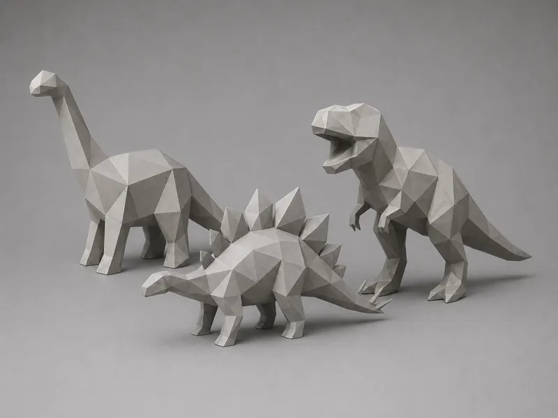 Low Poly Dino Set