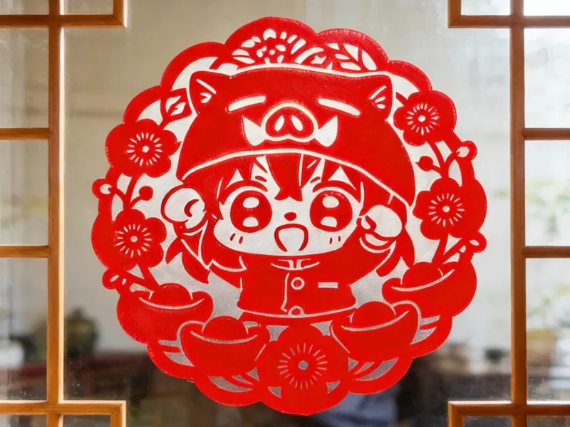 鬼灭之刃 伊之助 新年窗花