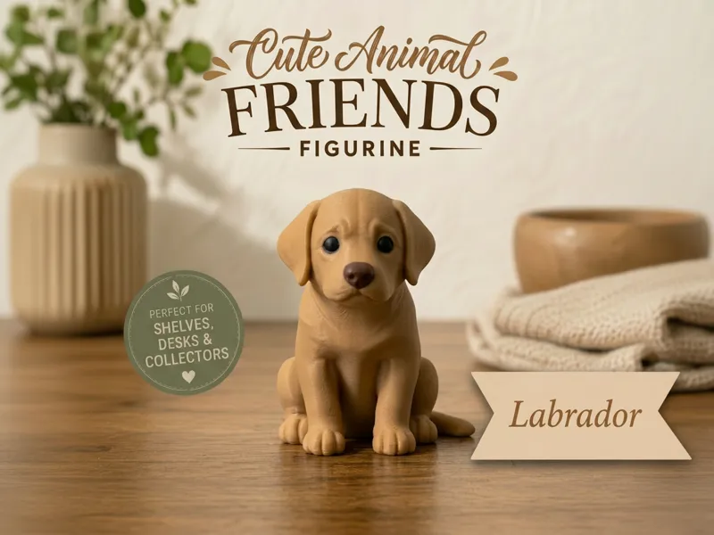 Labrador Retriever Cute Animal Friends Figurine