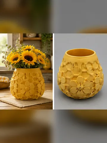 Jarrón decorativo: Honeycomb Flower Vase — vista de referencia 2