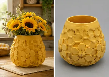 Jarrón decorativo: Honeycomb Flower Vase — vista de referencia 3