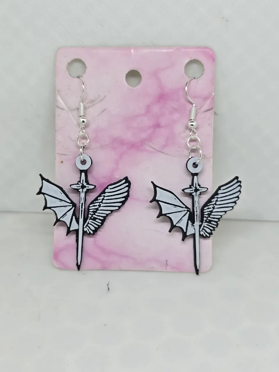 Dragon Wing, Angel Wing and Sword Earrings view 2