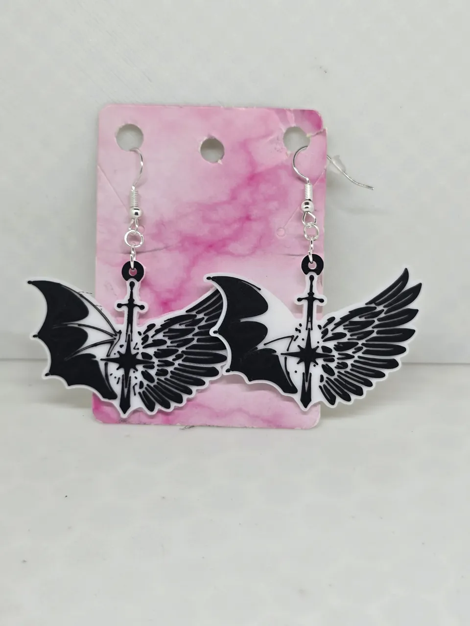 Dragon Wing, Angel Wing and Sword Earrings view 3