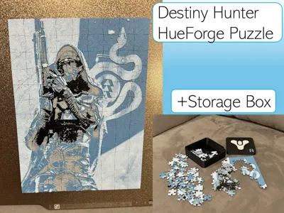 Destiny Hunter HueForge Puzzle w/ Storage Box