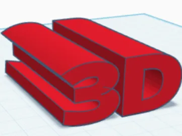 3-D 3D text to be 3D printed on a 3D printer.