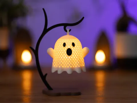 Accesorio de iluminación decorativa: Mini Ghost Tea Light Lantern — referencia de MakerWorld