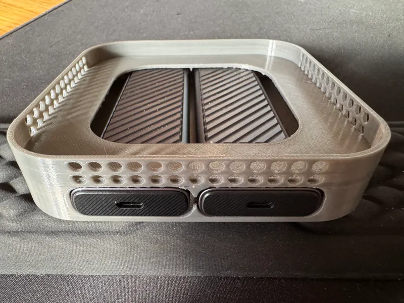 M4 Mac mini stand with 2xNvME storage