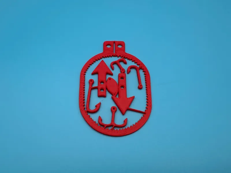 Fishing Kit dog tag (use fishing line as necklace)