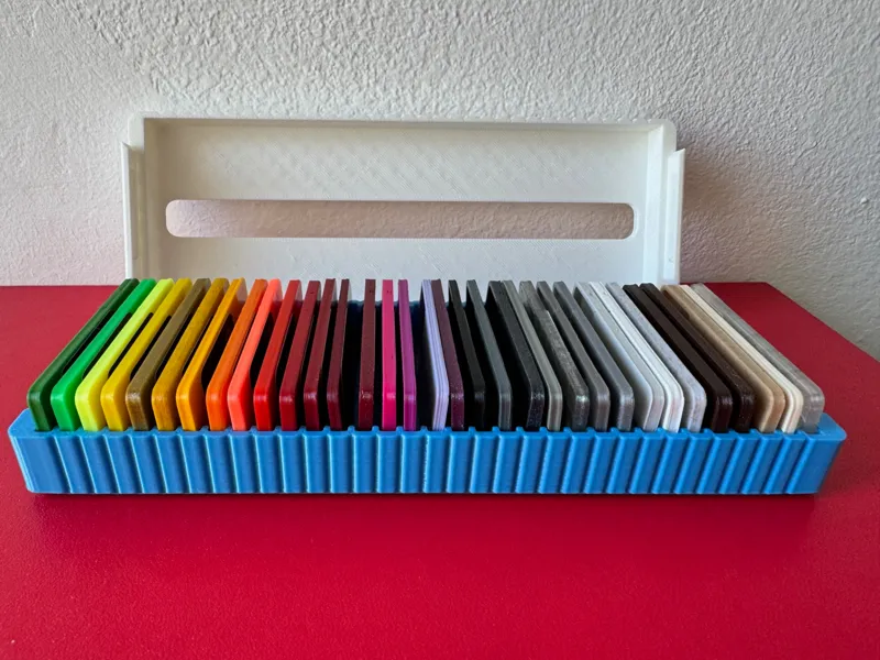 Filament Swatches Box for Fillamentum (33 swatches per box to fit in the A1 mini)