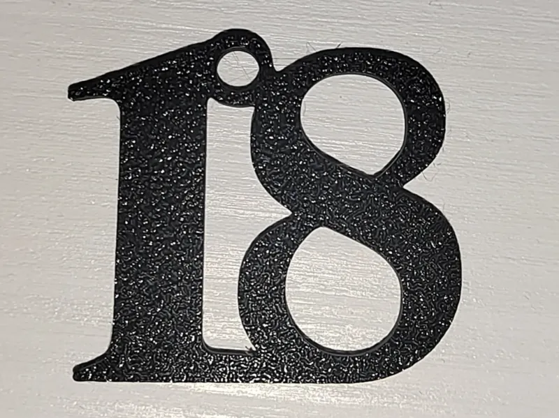 numero 18 per confetti 9 pezzi