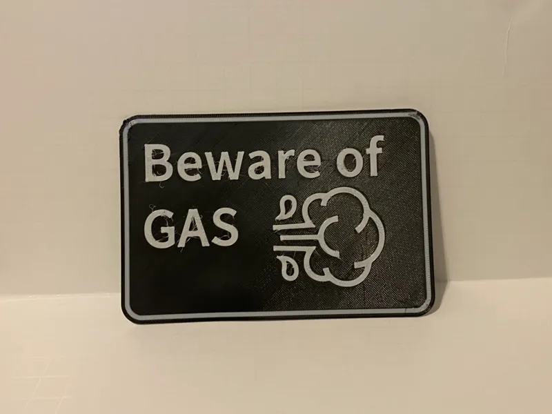 Beware of Gas Sign