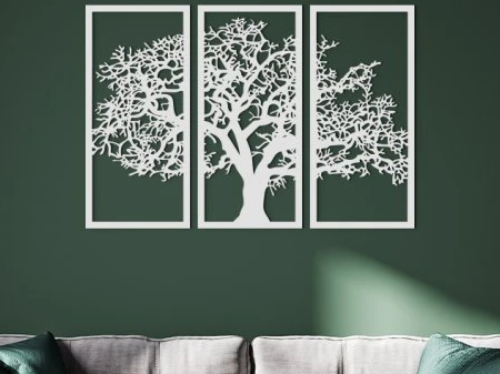 Tree Multi Panel 3D Wooden Wall Art