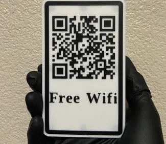 Free Wi-Fi Rick Roll Qr code Sign (Magnetic)