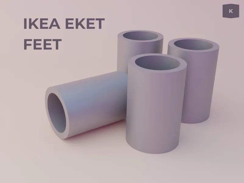 IKEA Eket Feet (no screws needed) 10cm