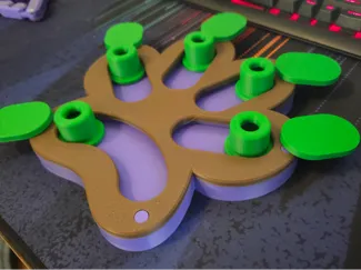 Pawprint Cat Toy Treat Puzzle
