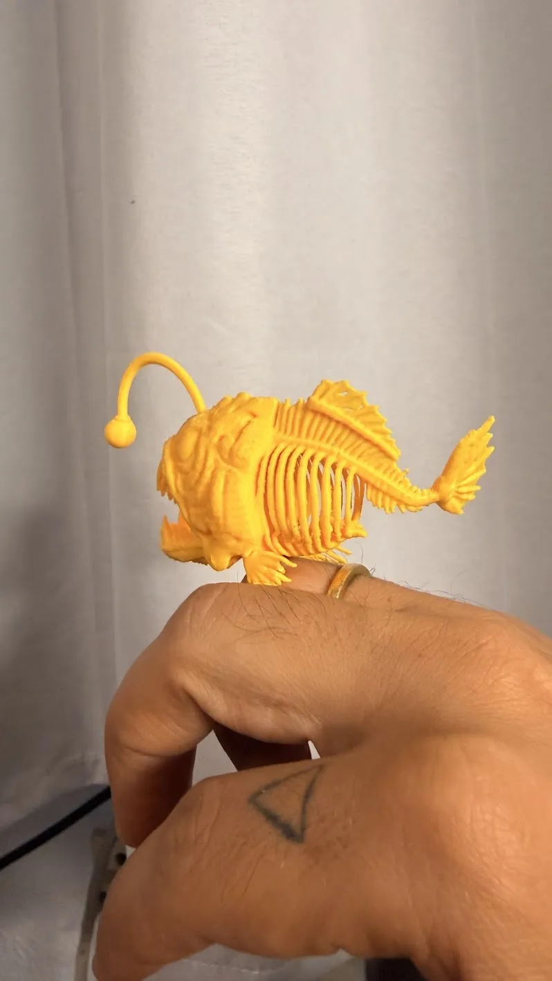 Anglerfish Finger Puppet (led) Deep Sea Horror Toy - Free 3D Print ...