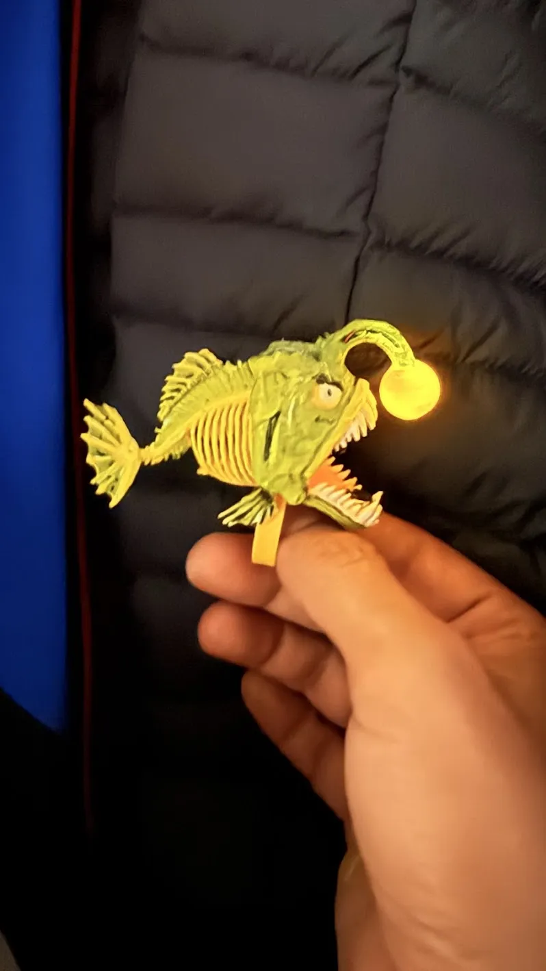 Anglerfish Finger Puppet (led) Deep Sea Horror Toy - Free 3D Print ...