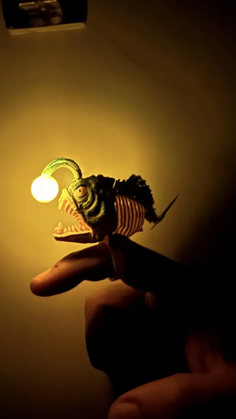 Anglerfish Finger Puppet (led) Deep Sea Horror Toy - Free 3D Print ...