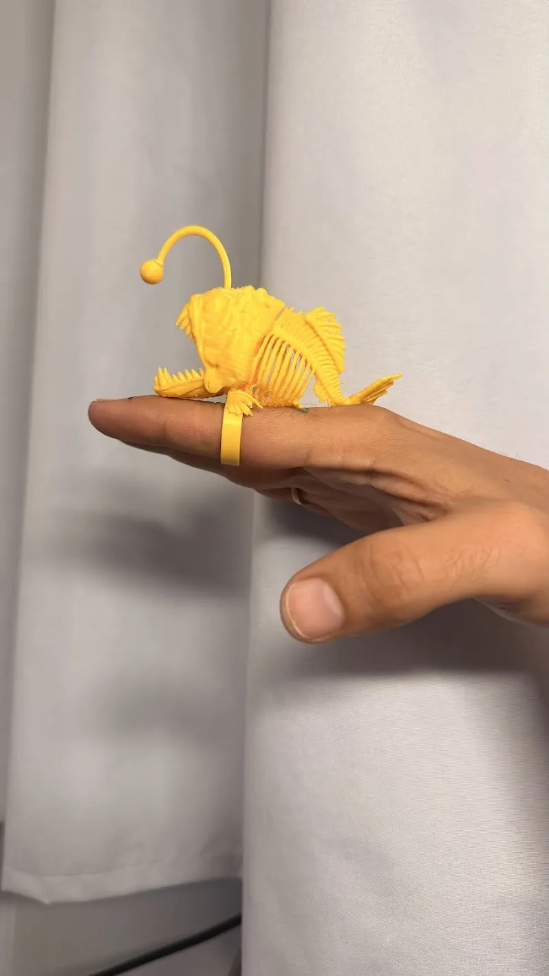Anglerfish Finger Puppet (led) Deep Sea Horror Toy - Free 3D Print ...