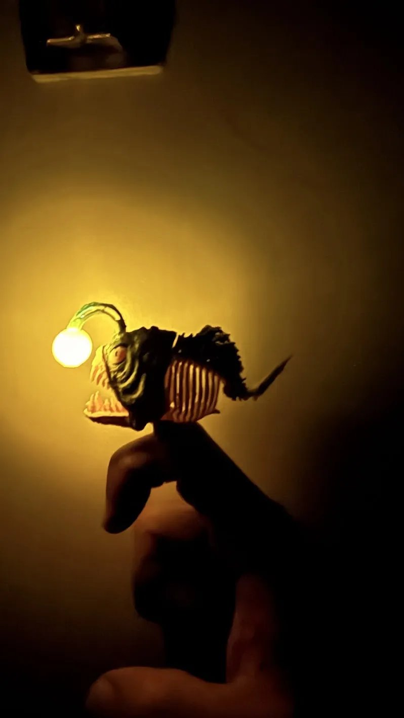 Anglerfish Finger Puppet (led) Deep Sea Horror Toy - Free 3D Print ...