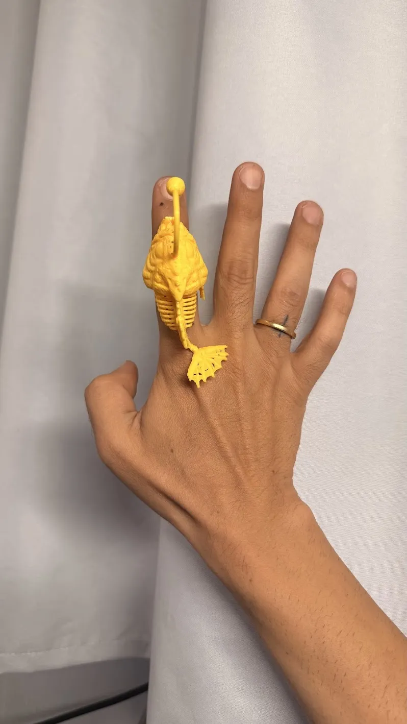 Anglerfish Finger Puppet (led) Deep Sea Horror Toy - Free 3D Print ...