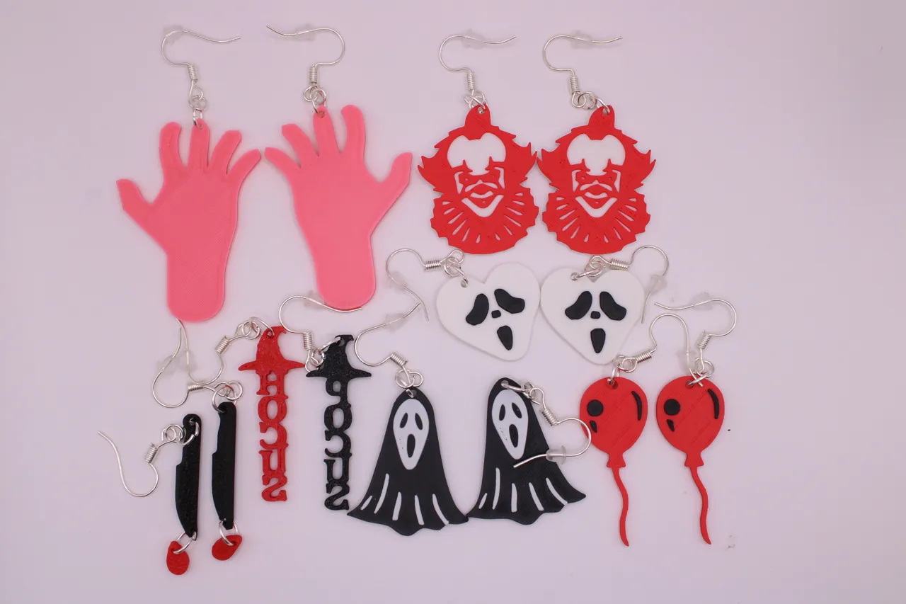 Halloween Earrings pt 1 - Horror view 2