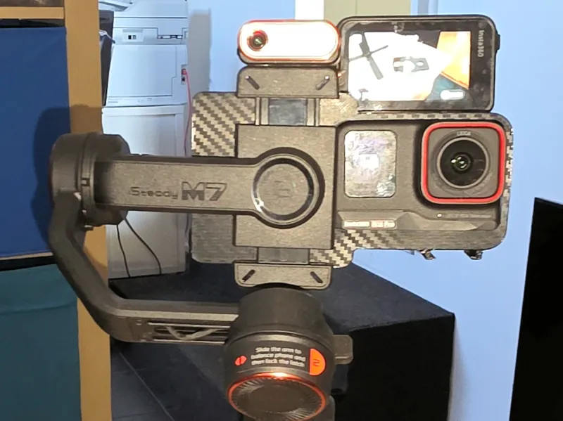 Insta360 Ace Pro to Hohem M7 Gimbal + Cold shoe