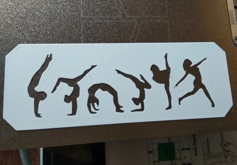 Gymnastic Stencil template