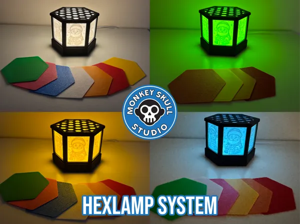 Lampe lithophanie modulaire HexLamp