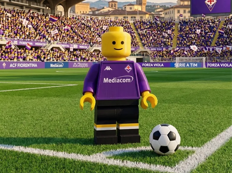 Brick MegaFigure – Maglia Fiorentina Home + Gambe