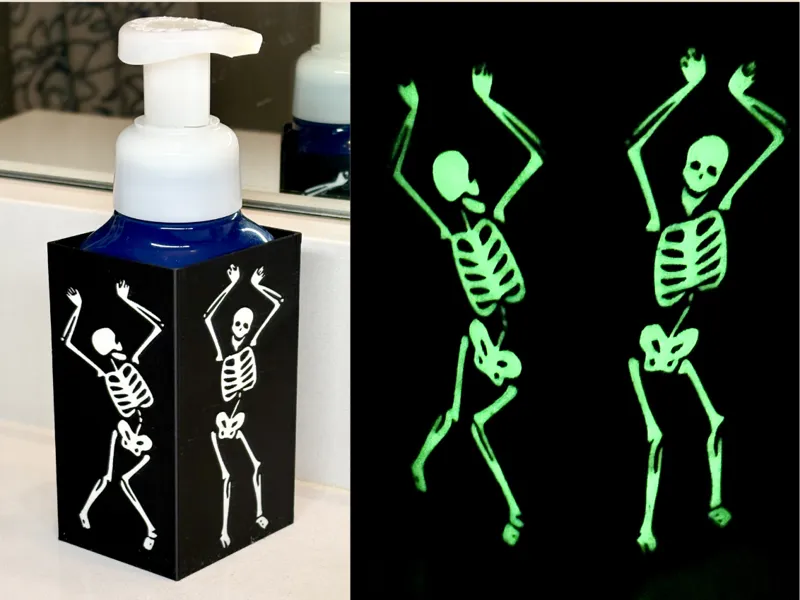 Dancing Skeleton Sleeve for Hand Soap Dispensers