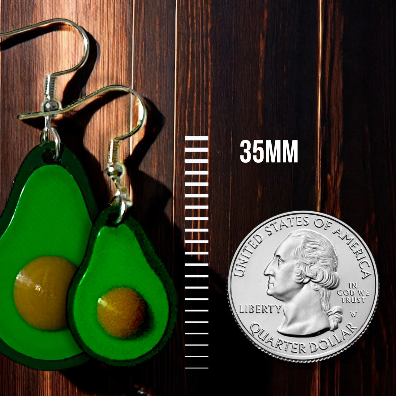 Avocado Earrings - 2 Sizes view 3