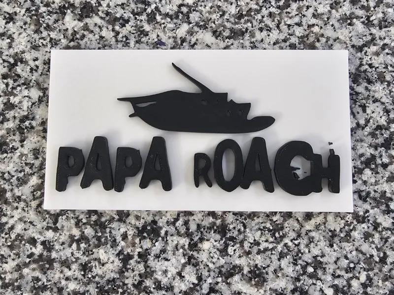 Papa Roach Rock Band 3D Logo Wall Art Sign Plaque