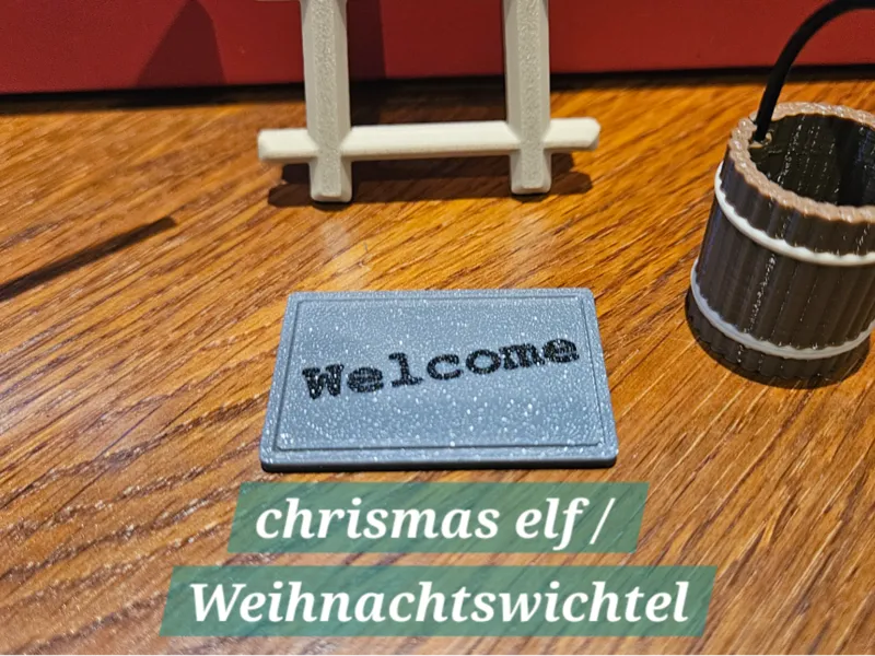Weihnachtswichtel - Fußmatte