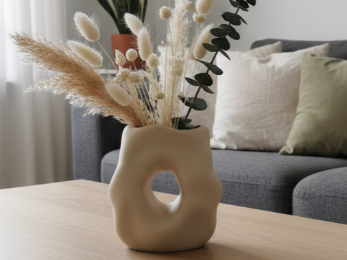 Round soft flower vase