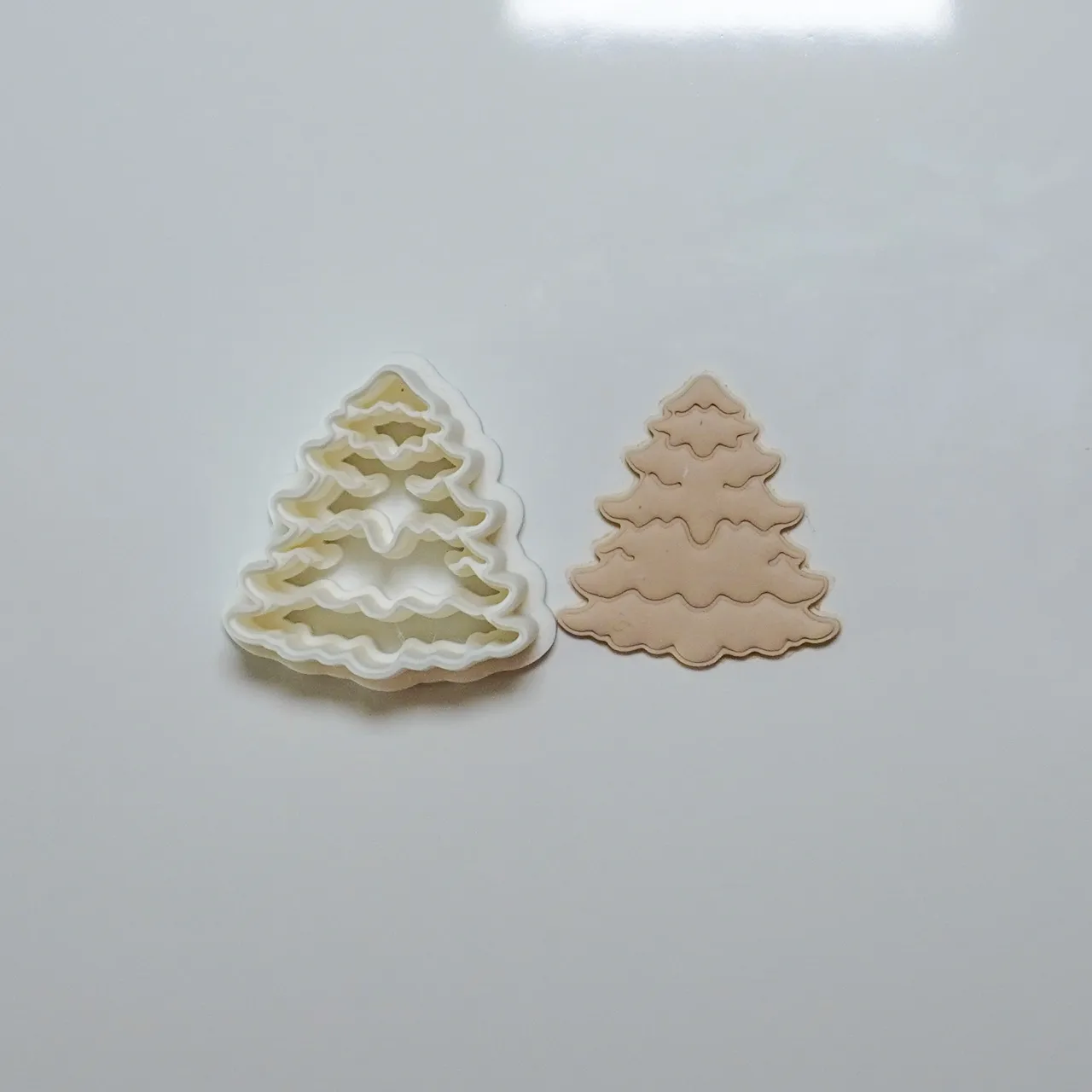 Christmas Tree Polymer Clay Cutter Earrings view 2