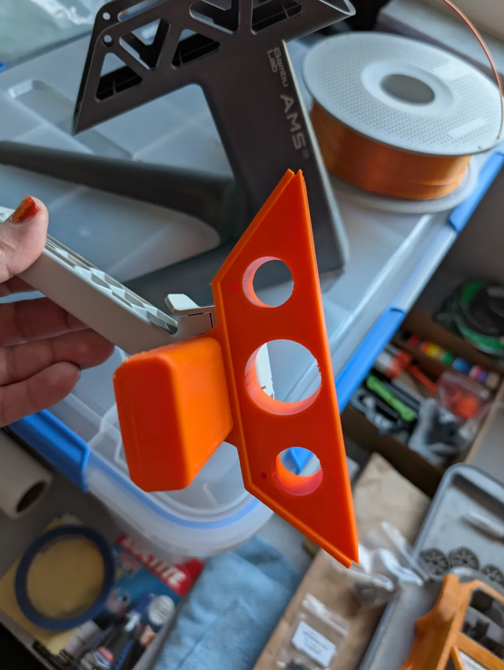 AMS Lite Stand Spool Adapter (enhanced) Remixed by brentil - MakerWorld
