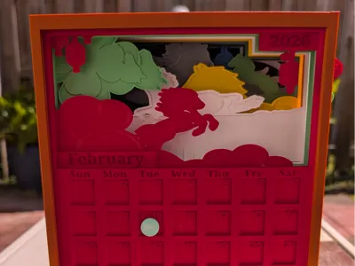 2026 Year of the Horse Calendar (Magnet-Assisted)