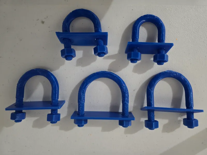 3/8 U-bolts with Plates and Nuts