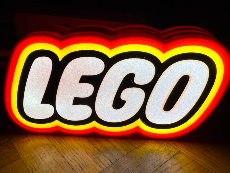Brick Building Block Lightbox Deco Model