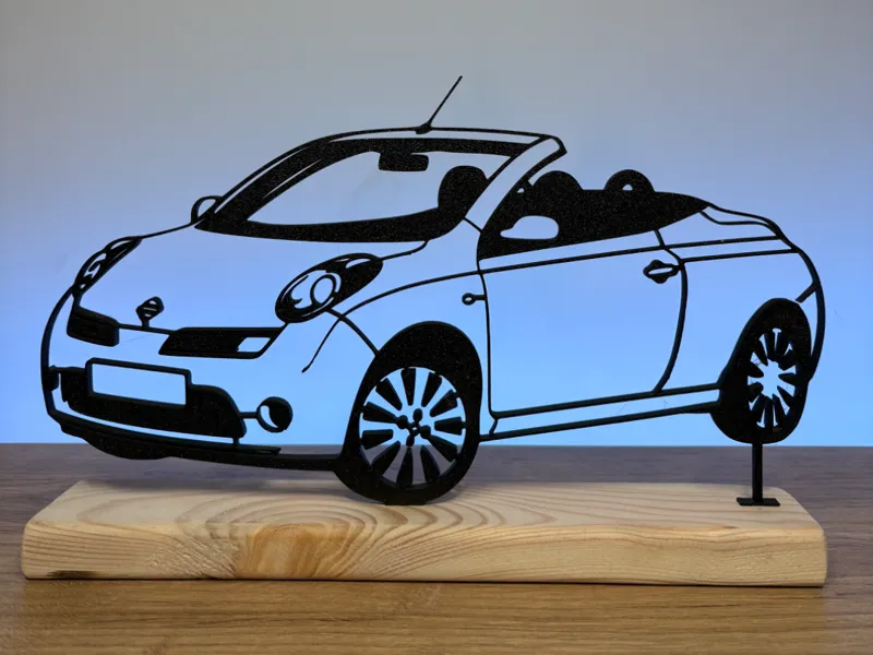 Nissan Micra Cabrio Wall Art / Silhouette