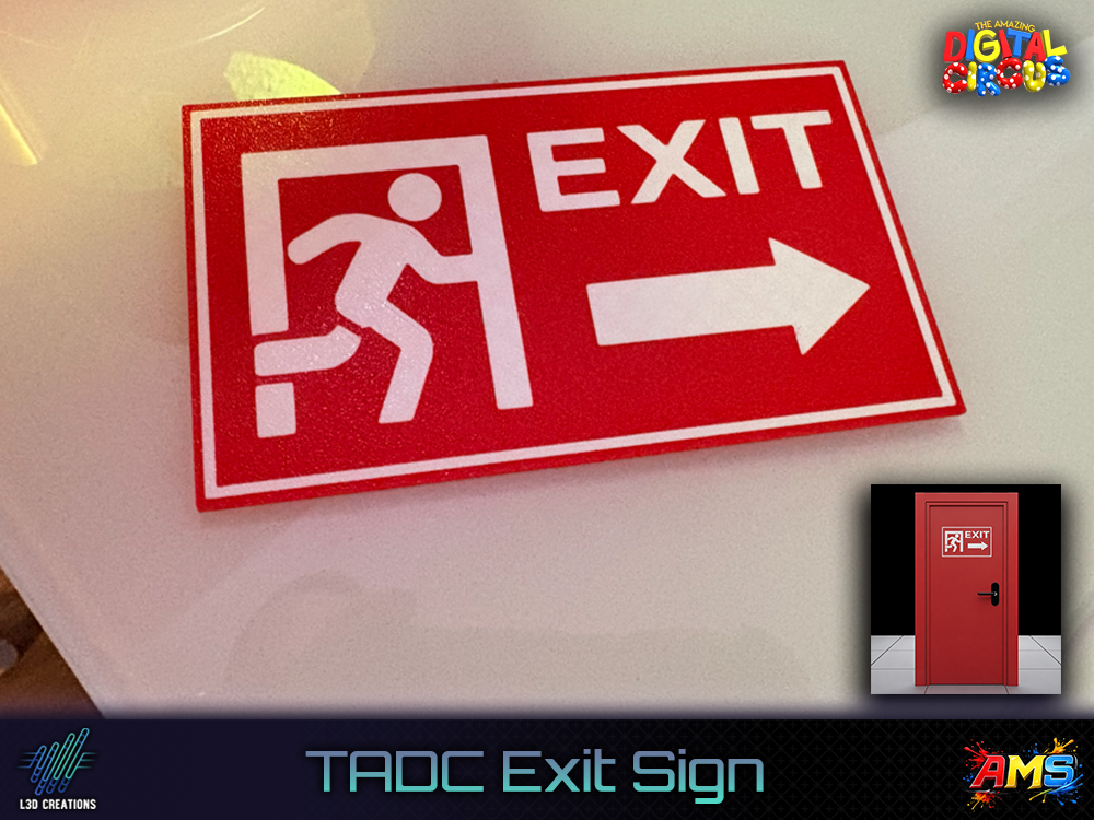 TADC Exit Schild | Wanddekoration | Fan Art