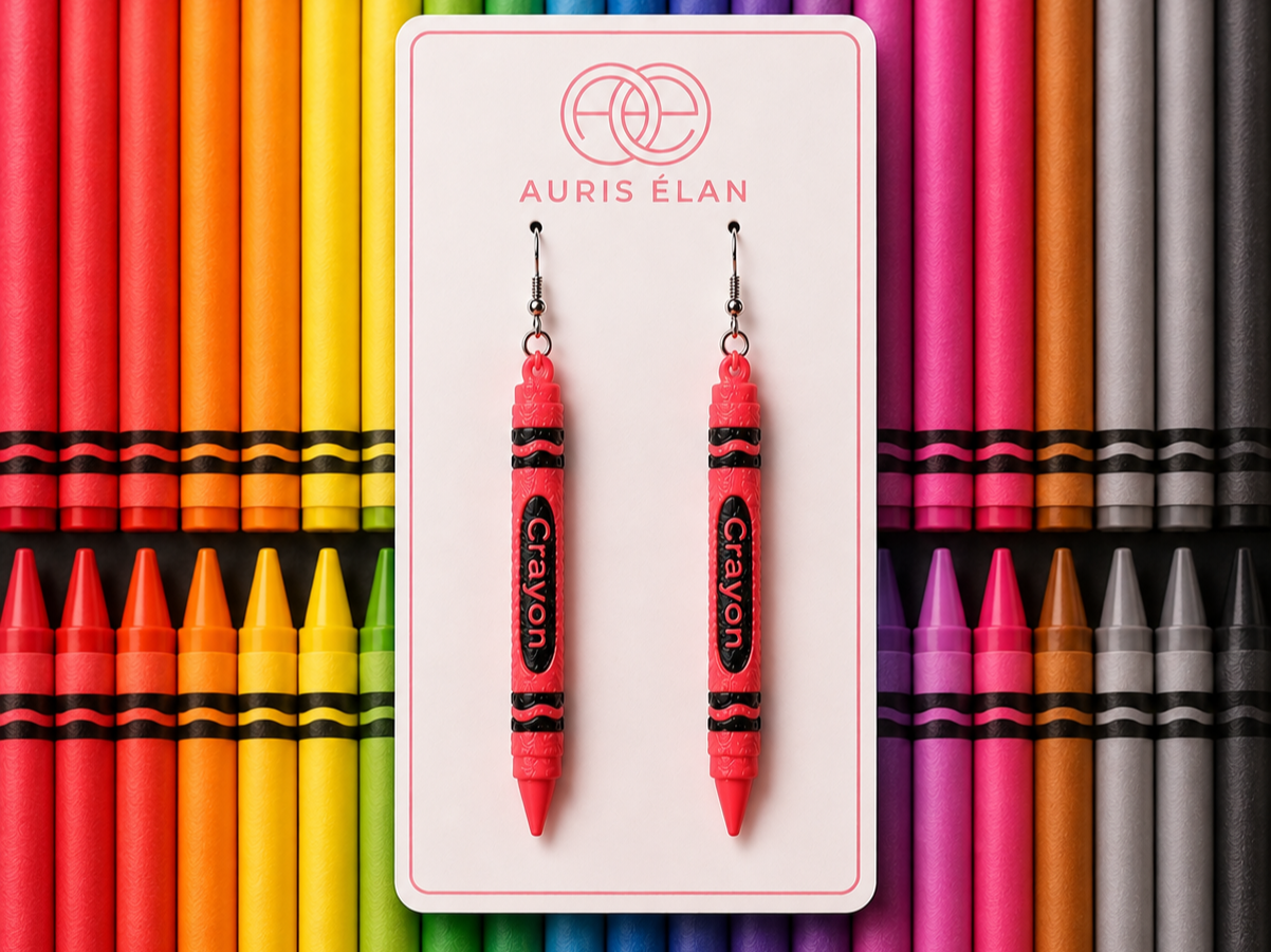Colour Me Happy Crayon Earrings - 1