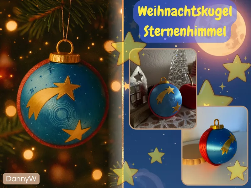 Weihnachtskugel Sternenhimmel