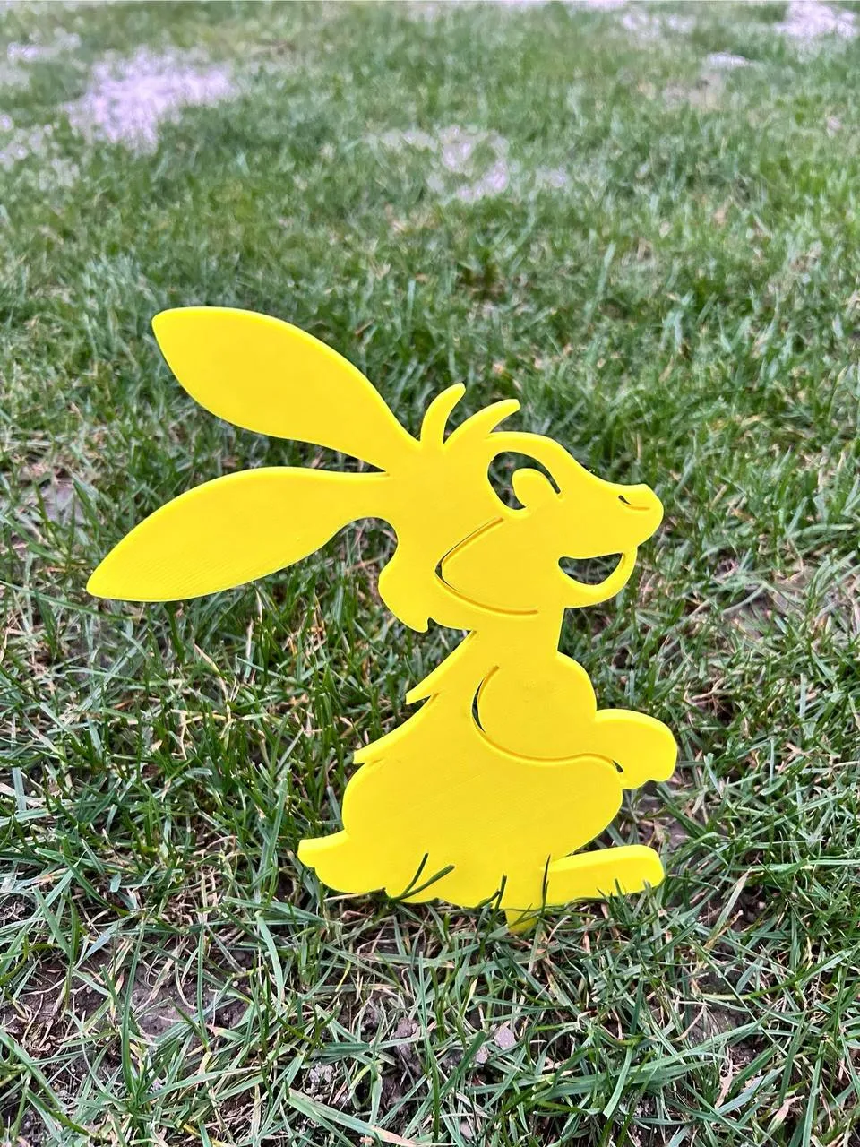 Happy Rabbit Stick Easter Bunny / stick'in grass -> Garden deco by Rom_Ka - MakerWorld