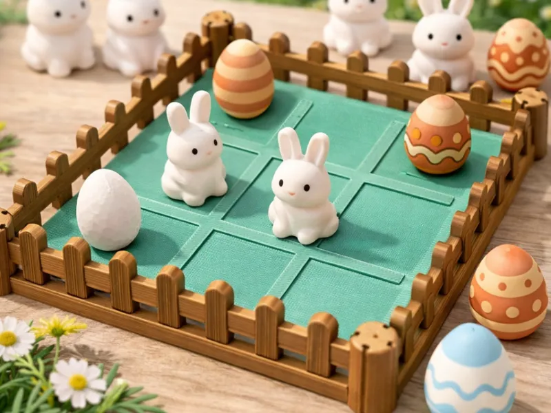 Easter Tic Tac Toe - Cute & Easy 3D printable Game